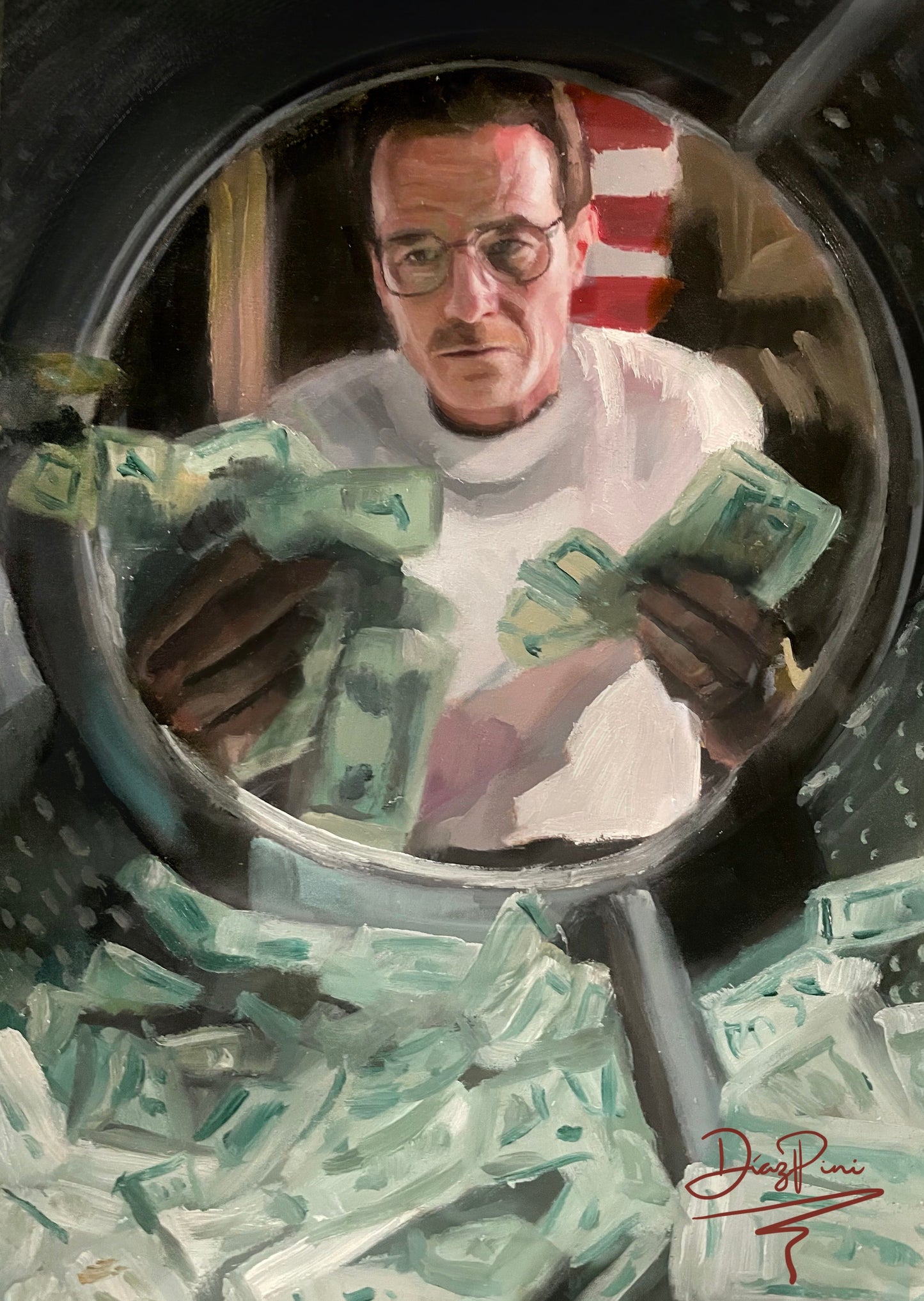Walter White Breaking Bad Oil Painting