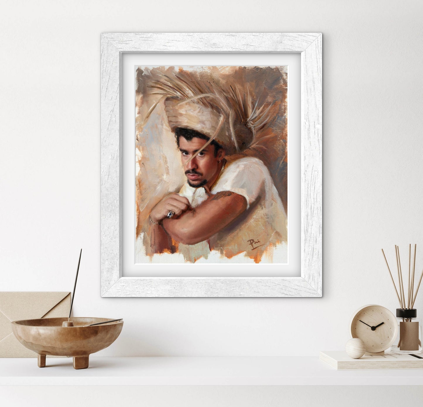 Bad Bunny Oil Painting