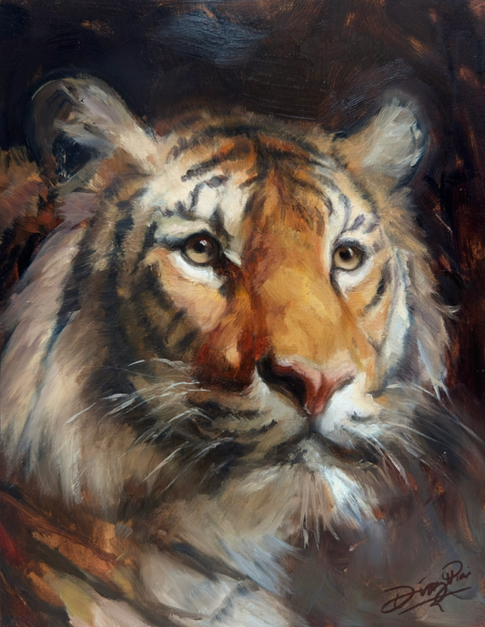 Tiger Oil Painting