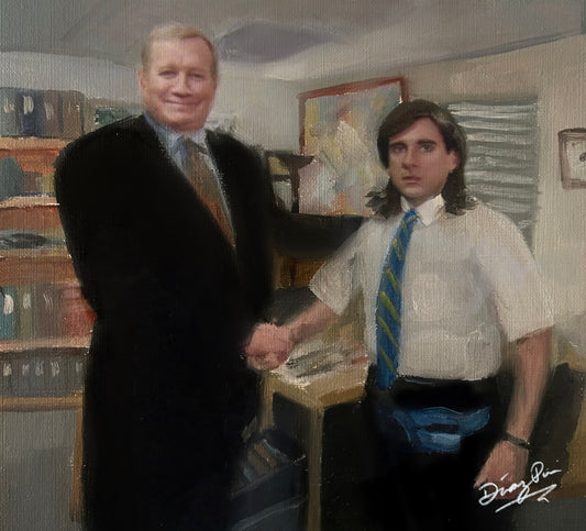 Young Michael Scott The Office Oil painting