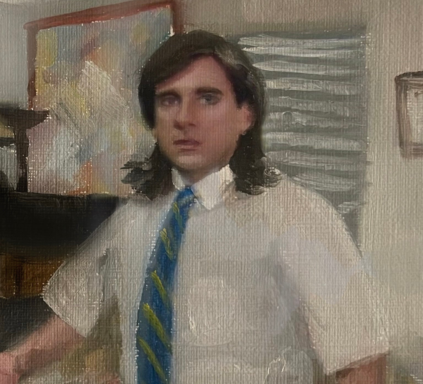 Young Michael Scott The Office Oil painting