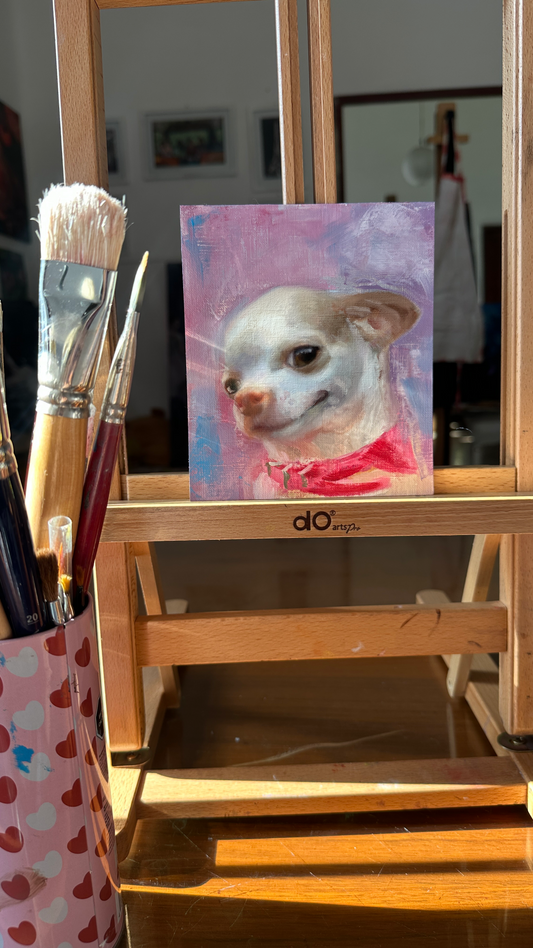 Chihuahua Meme Oil Painting