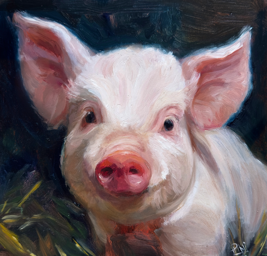 Piglet Oil Painting