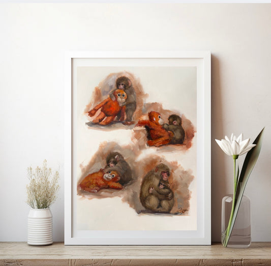 Punch The Monkey Art Print