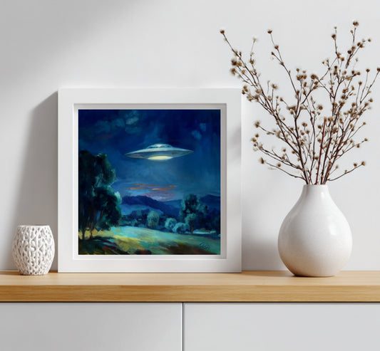 Flying saucer art print