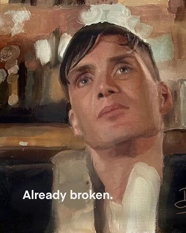 Peaky Blinders “Already Broken” Art Print from Original Oil Painting