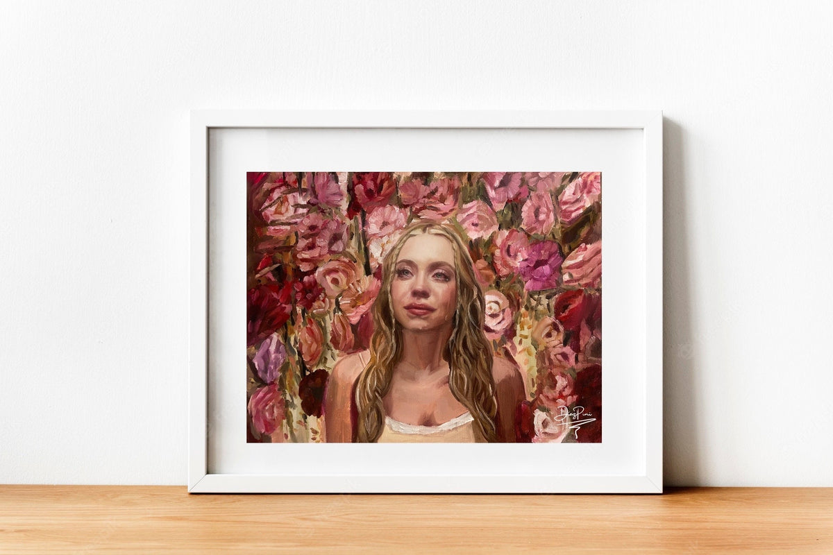 Cassie Euphoria Art Print Sydney Sweeney