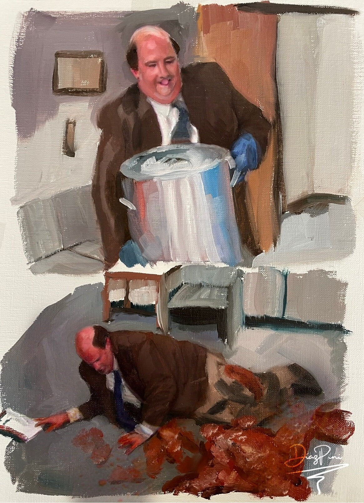 The Office art print, The Office, Kevin Chilli, The Office Poster, funny artwork, The Office painting, oil painting, tv show poster