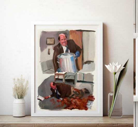 The Office art print, The Office, Kevin Chilli, The Office Poster, funny artwork, The Office painting, oil painting, tv show poster