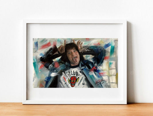 Stranger Things Eddie Munson Art Print, Stranger Things 4, Eddie Art, Joseph Quin