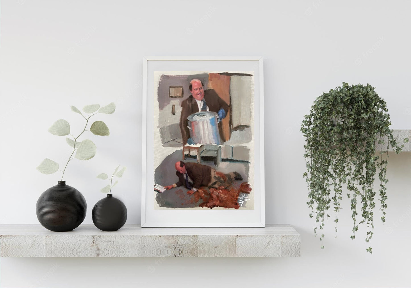 The Office art print, The Office, Kevin Chilli, The Office Poster, funny artwork, The Office painting, oil painting, tv show poster