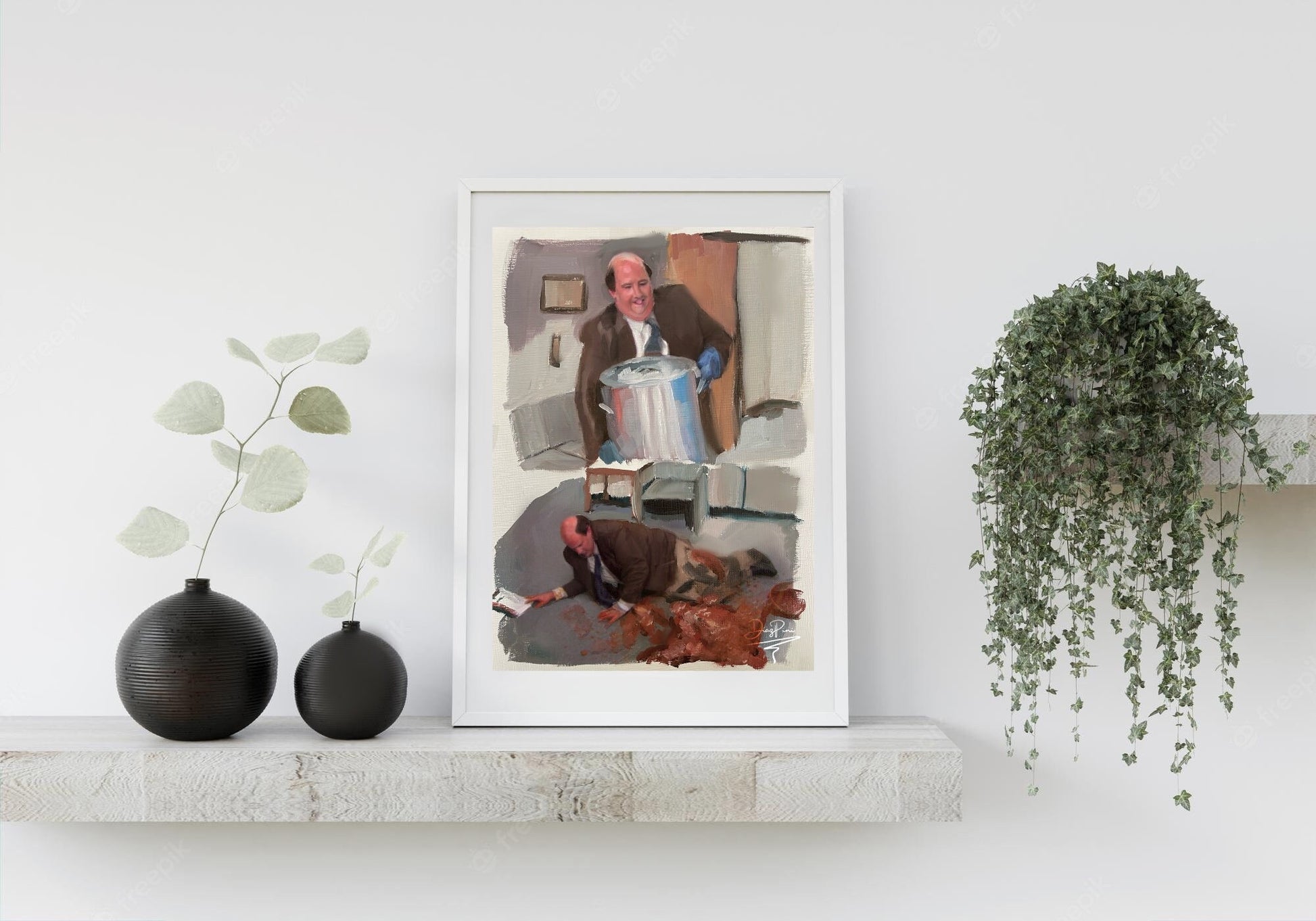 The Office art print, The Office, Kevin Chilli, The Office Poster, funny artwork, The Office painting, oil painting, tv show poster